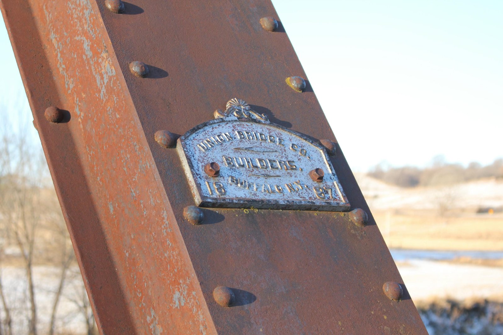 Replica plaque.  This plaque would have been on the north span, which was scrapped in the 1990s